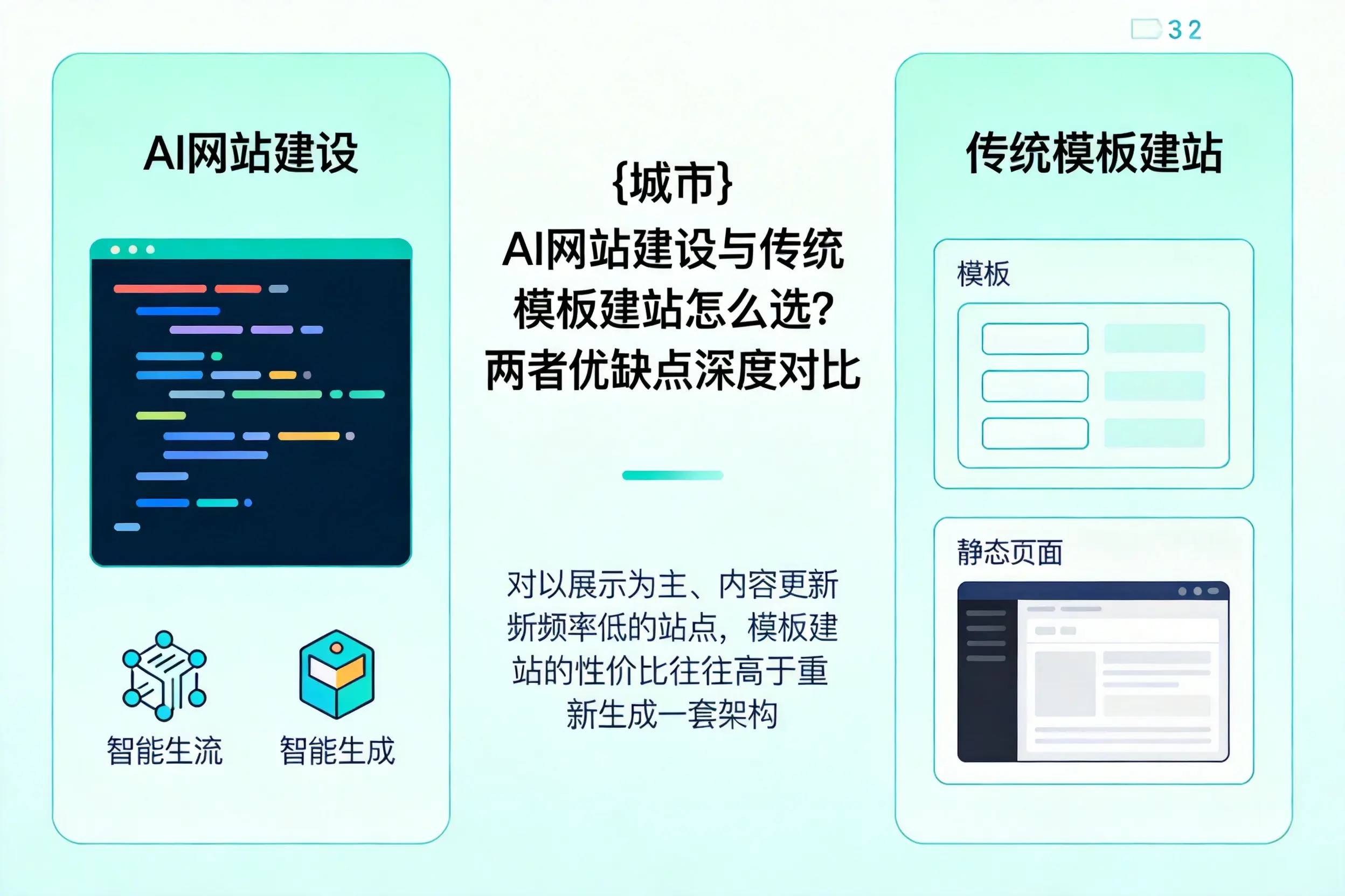 汕头AI网站建设与传统模板建站怎么选？两者优缺点深度对比