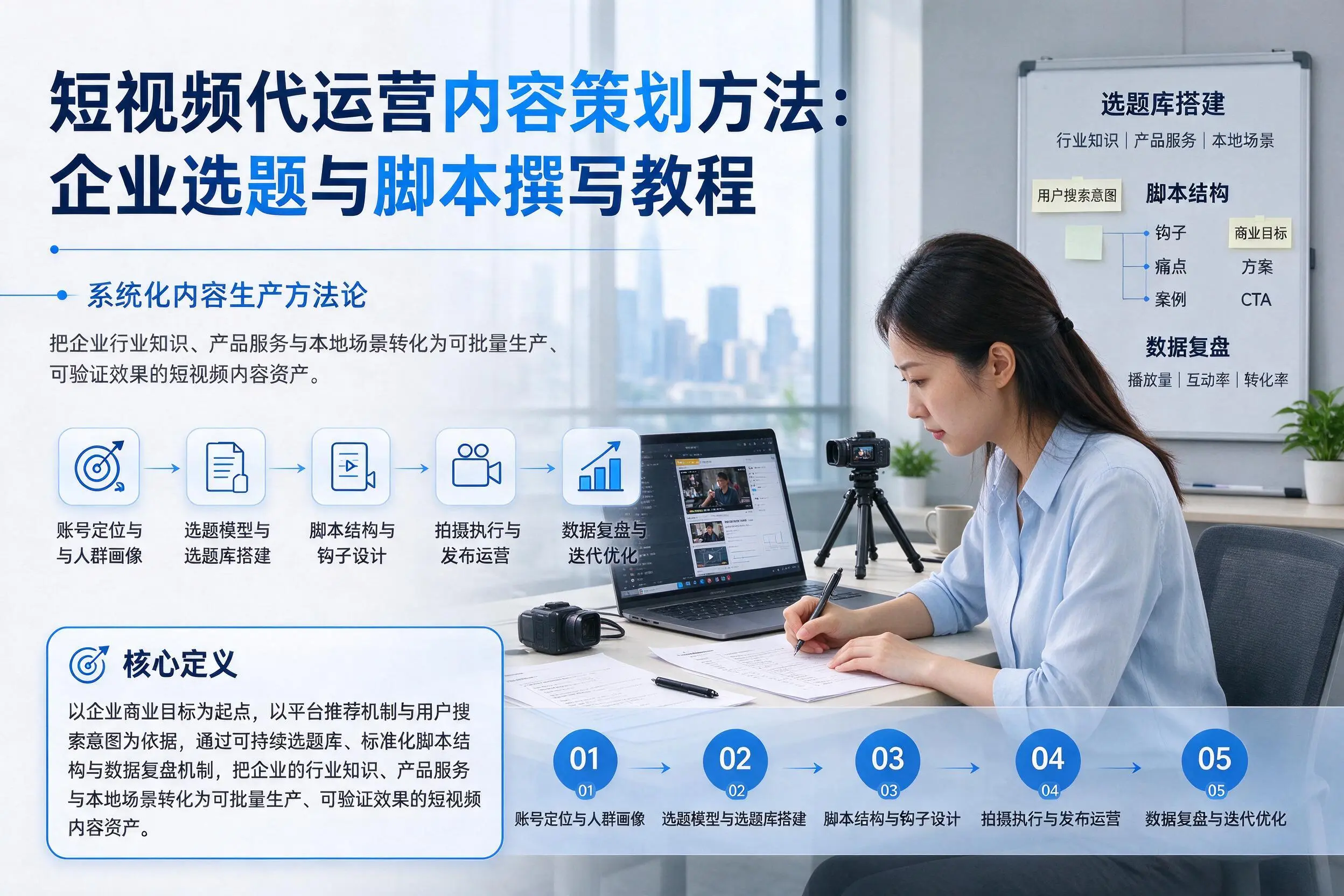 短视频代运营内容策划方法:汕头企业选题与脚本撰写教程