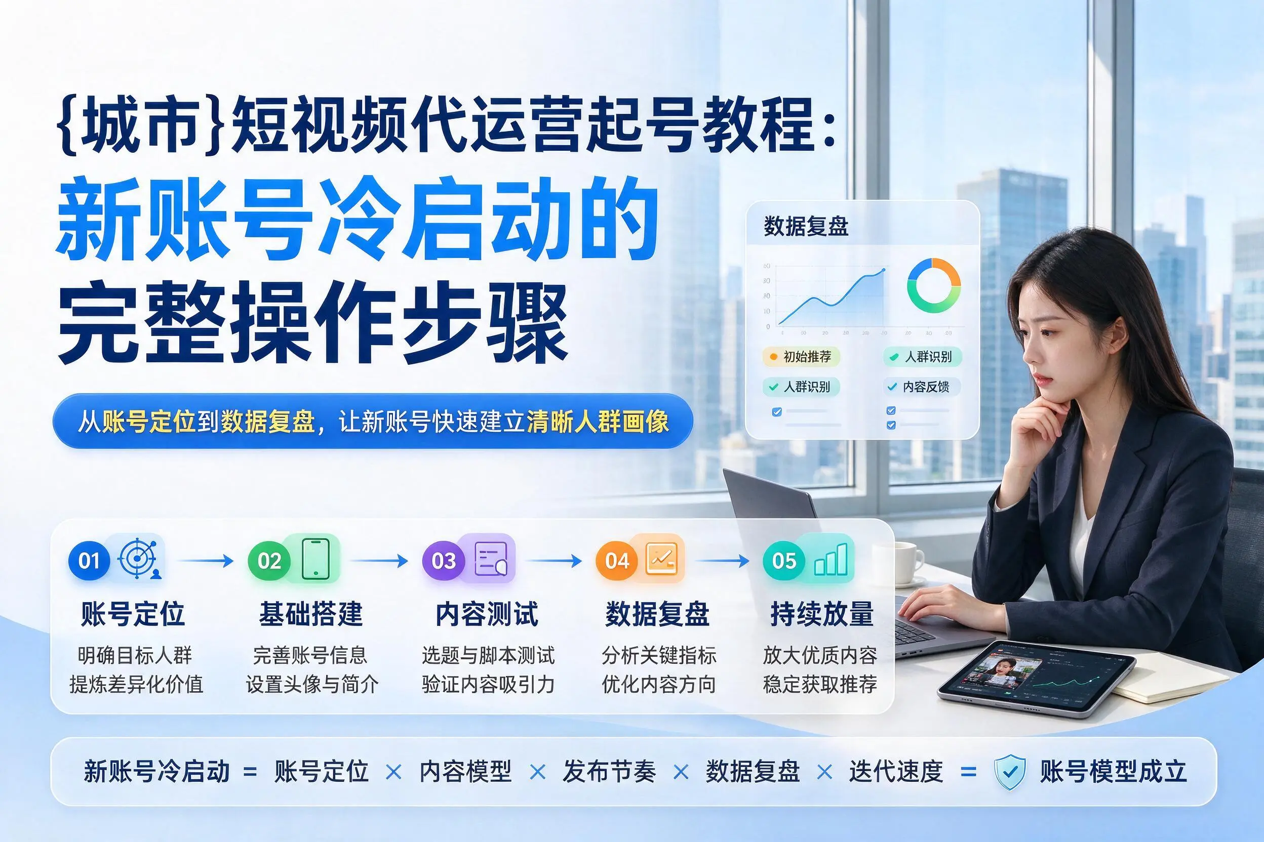 汕头短视频代运营起号教程:新账号冷启动的完整操作步骤