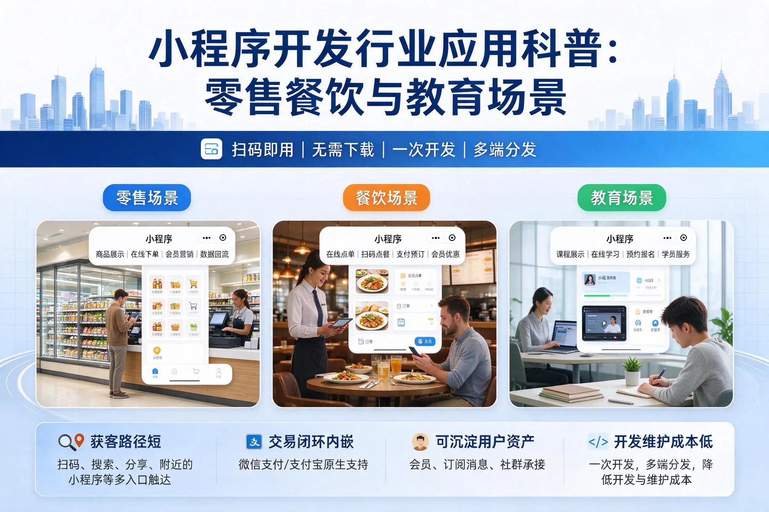 汕头小程序开发行业应用科普：零售餐饮与教育场景