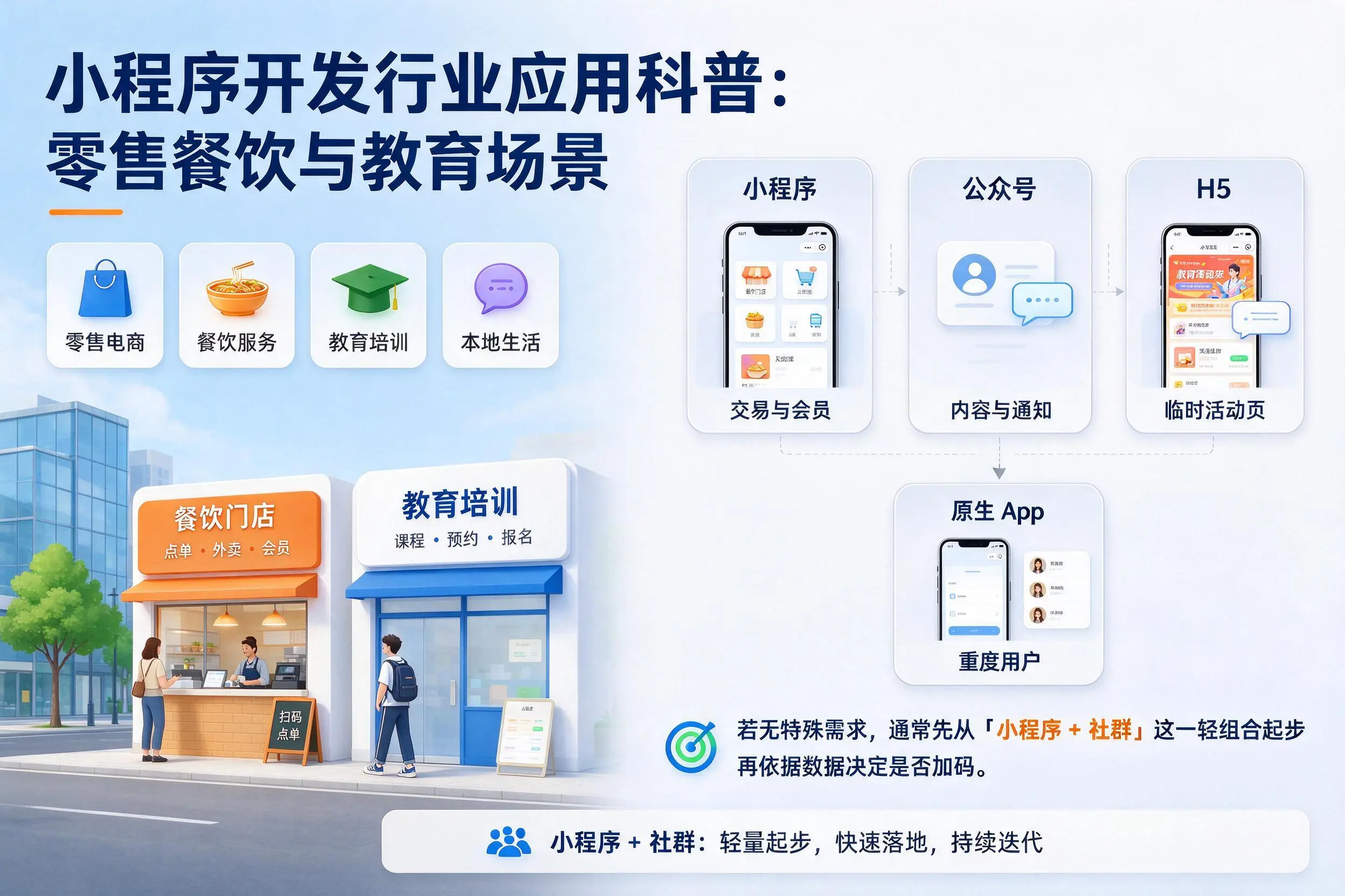 汕头小程序开发行业应用科普：零售餐饮与教育场景