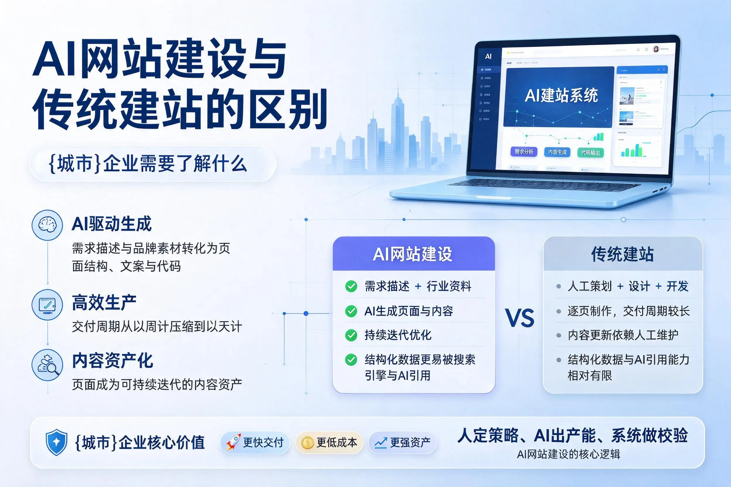 AI网站建设与传统建站的区别，汕头企业需要了解什么