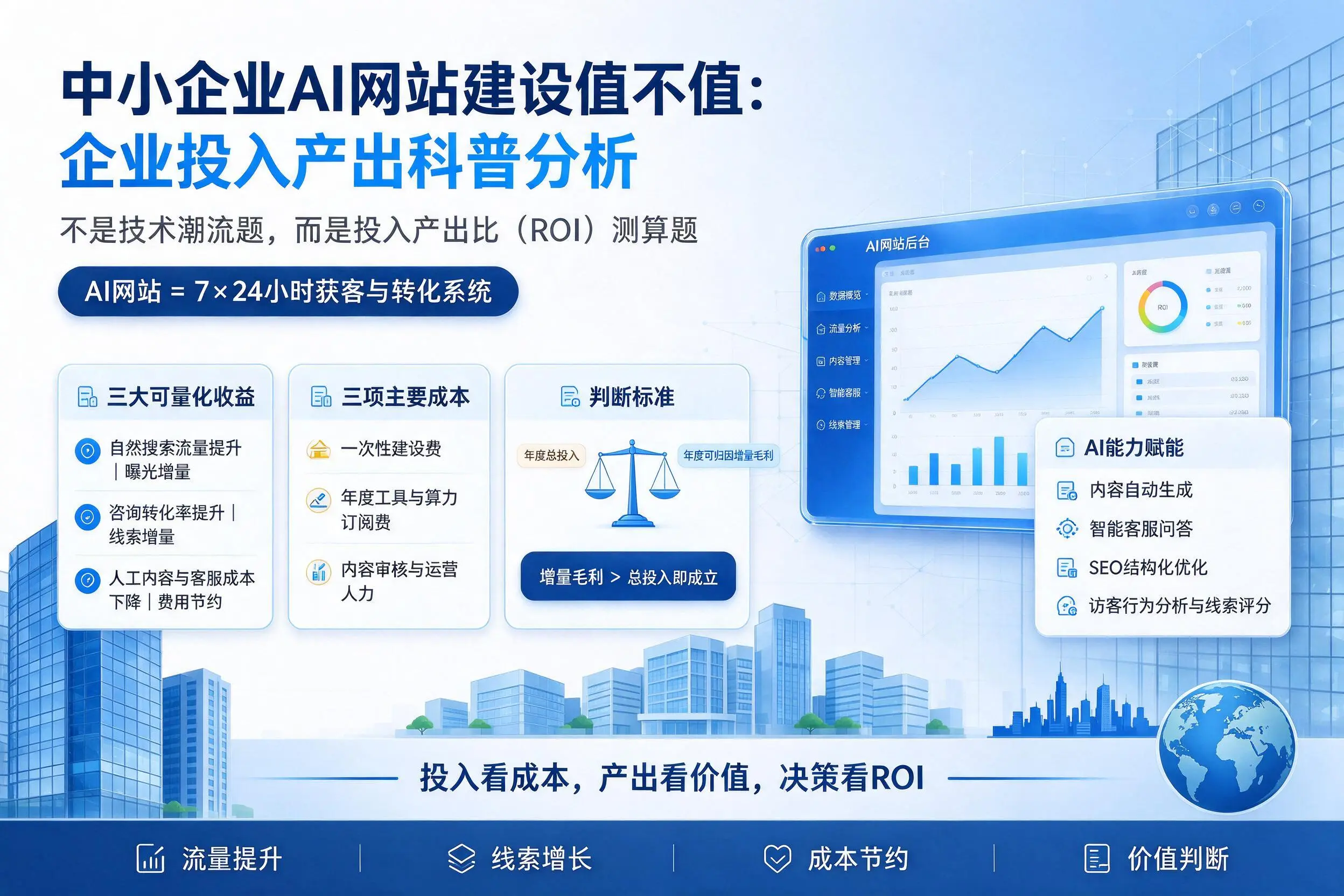 中小企业AI网站建设值不值：汕头企业投入产出科普分析