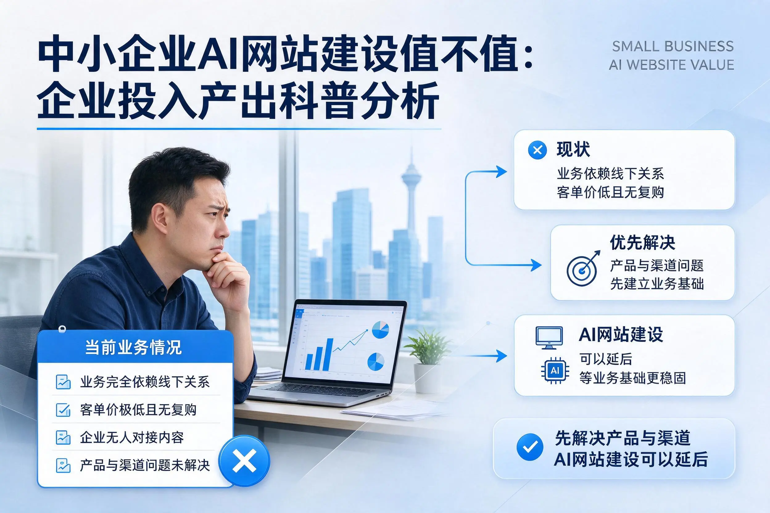 中小企业AI网站建设值不值：汕头企业投入产出科普分析