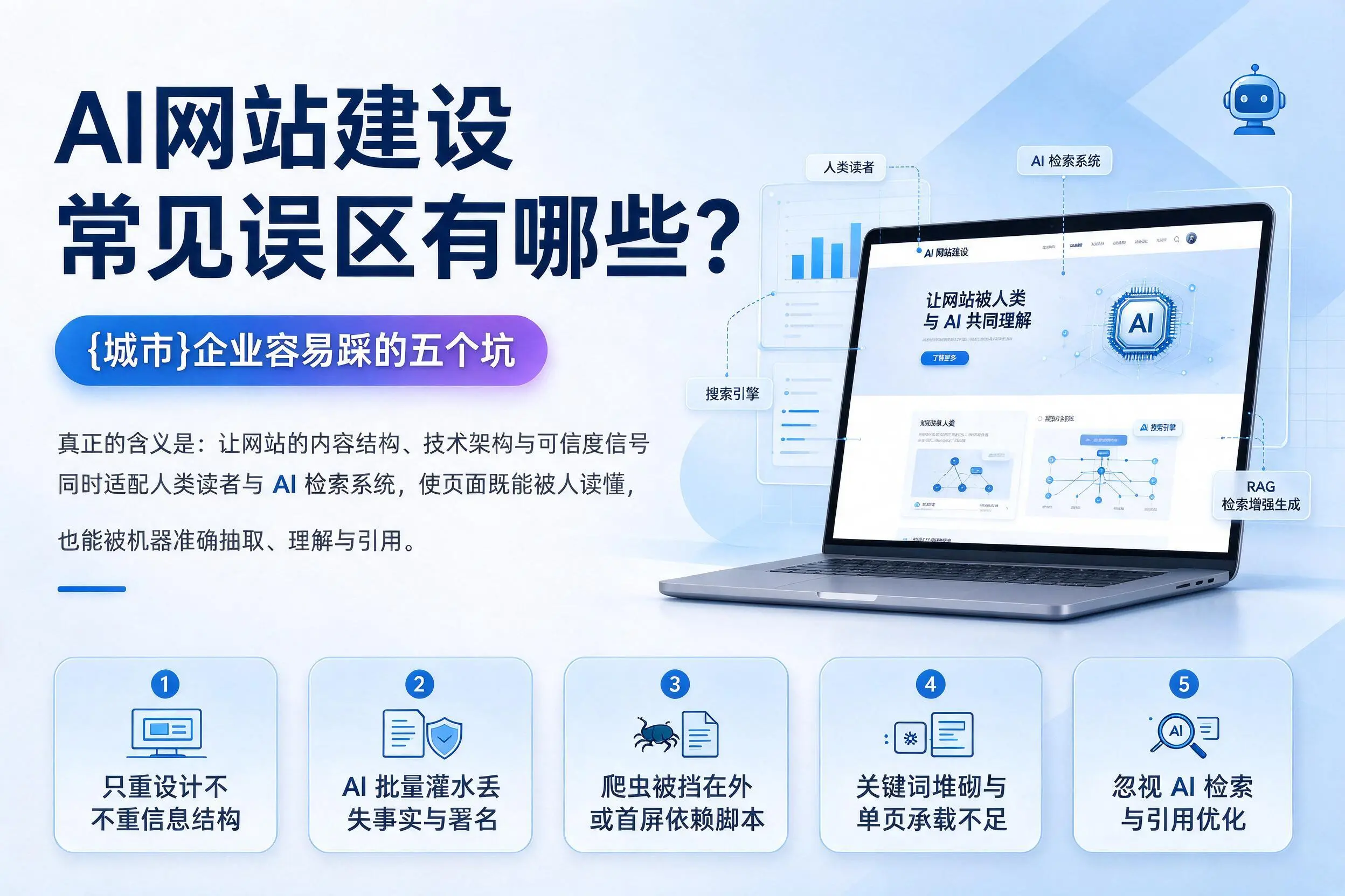AI网站建设常见误区有哪些？汕头企业容易踩的五个坑