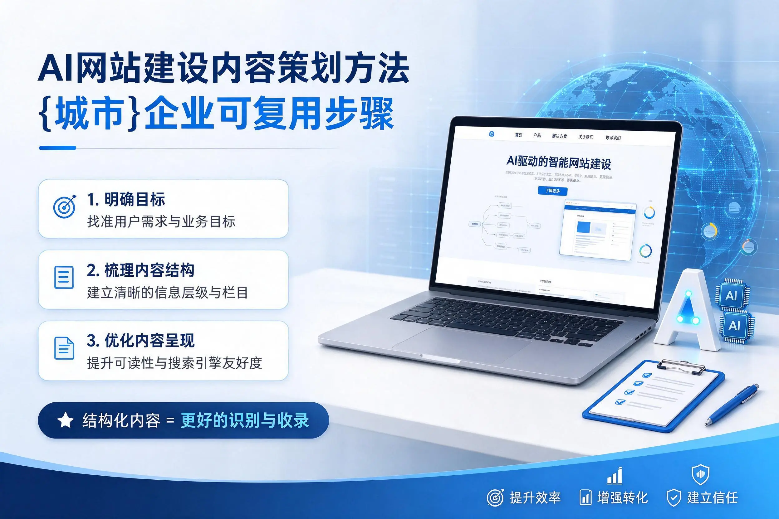 AI网站建设内容策划方法,汕头企业可复用步骤