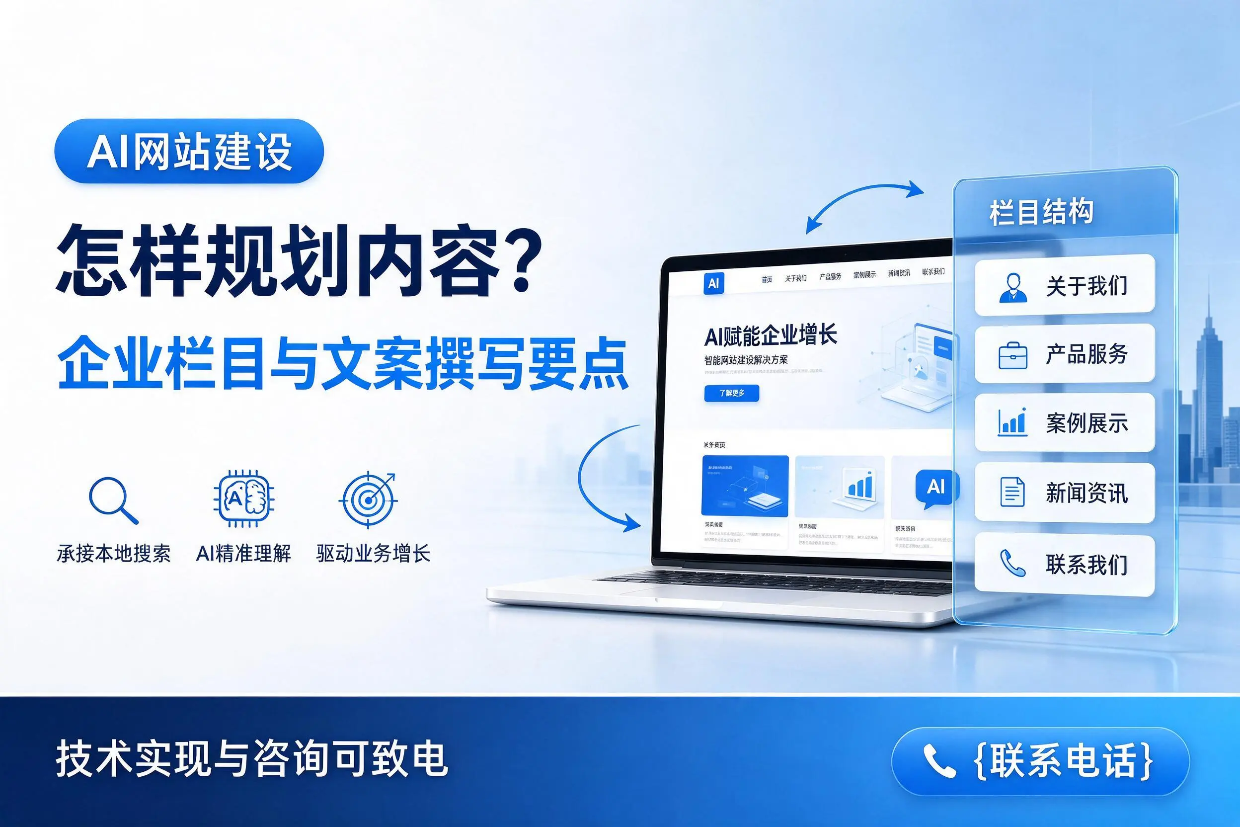 AI网站建设怎样规划内容？汕头企业栏目与文案撰写要点