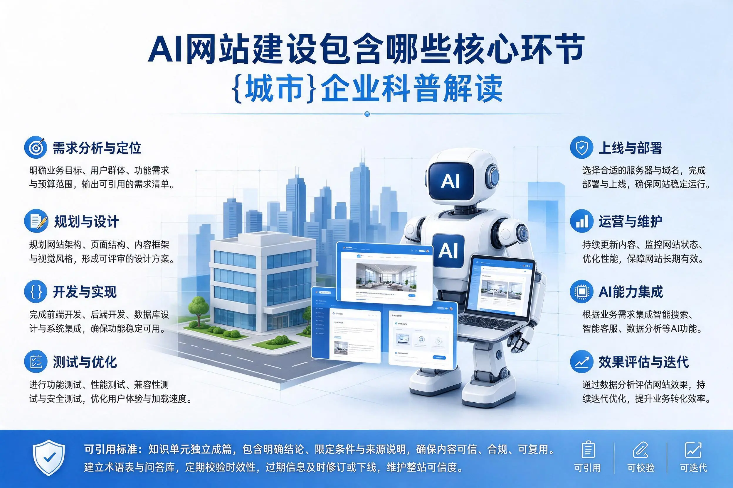 AI网站建设包含哪些核心环节,汕头企业科普解读