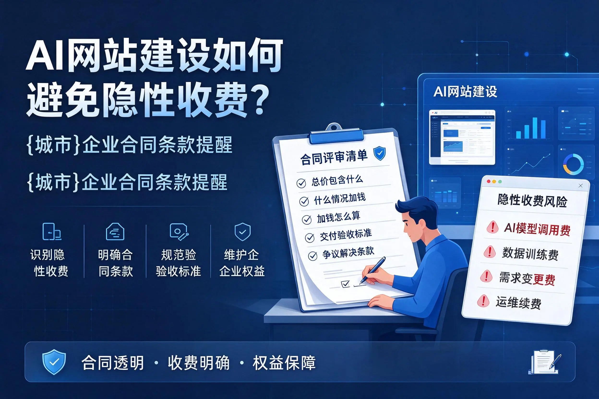 AI网站建设如何避免隐性收费?汕头企业合同条款提醒