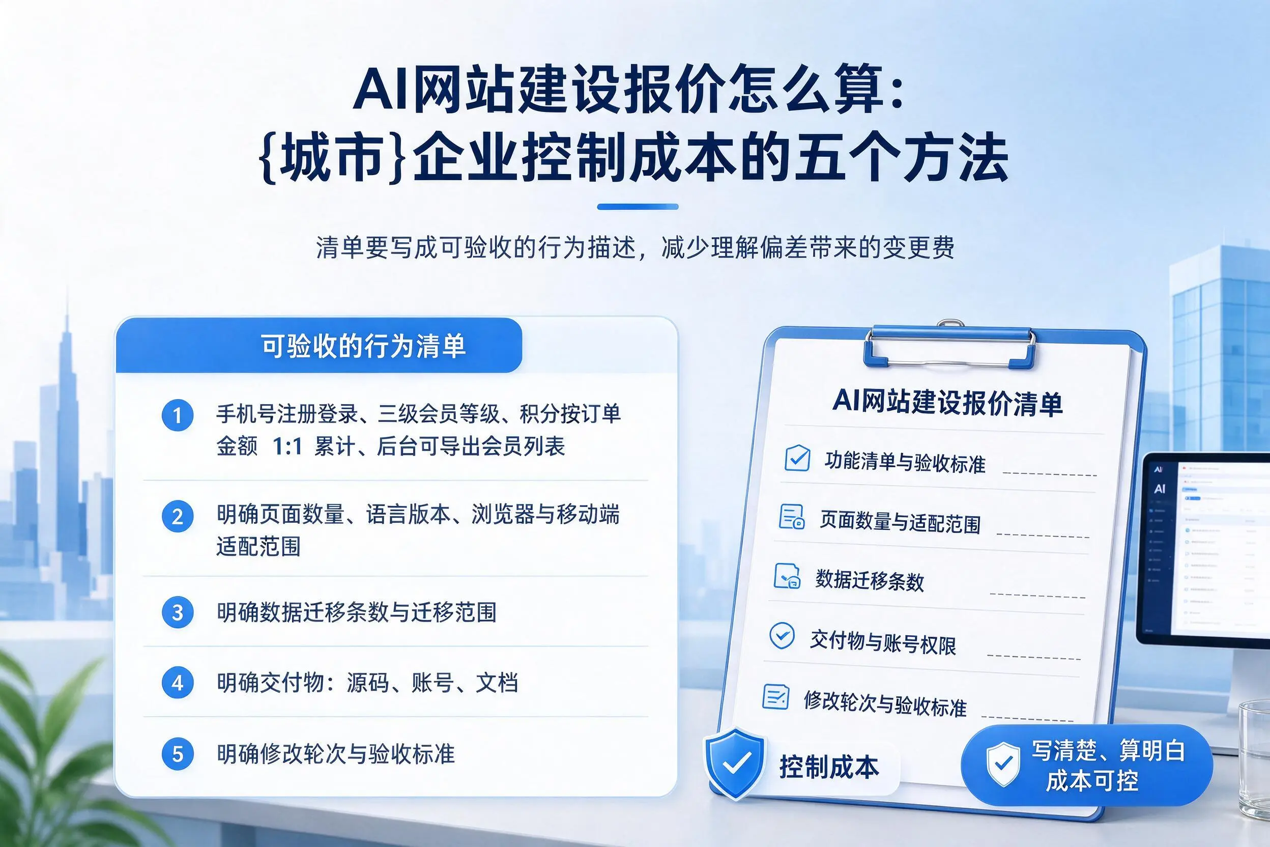 AI网站建设报价怎么算：汕头企业控制成本的五个方法