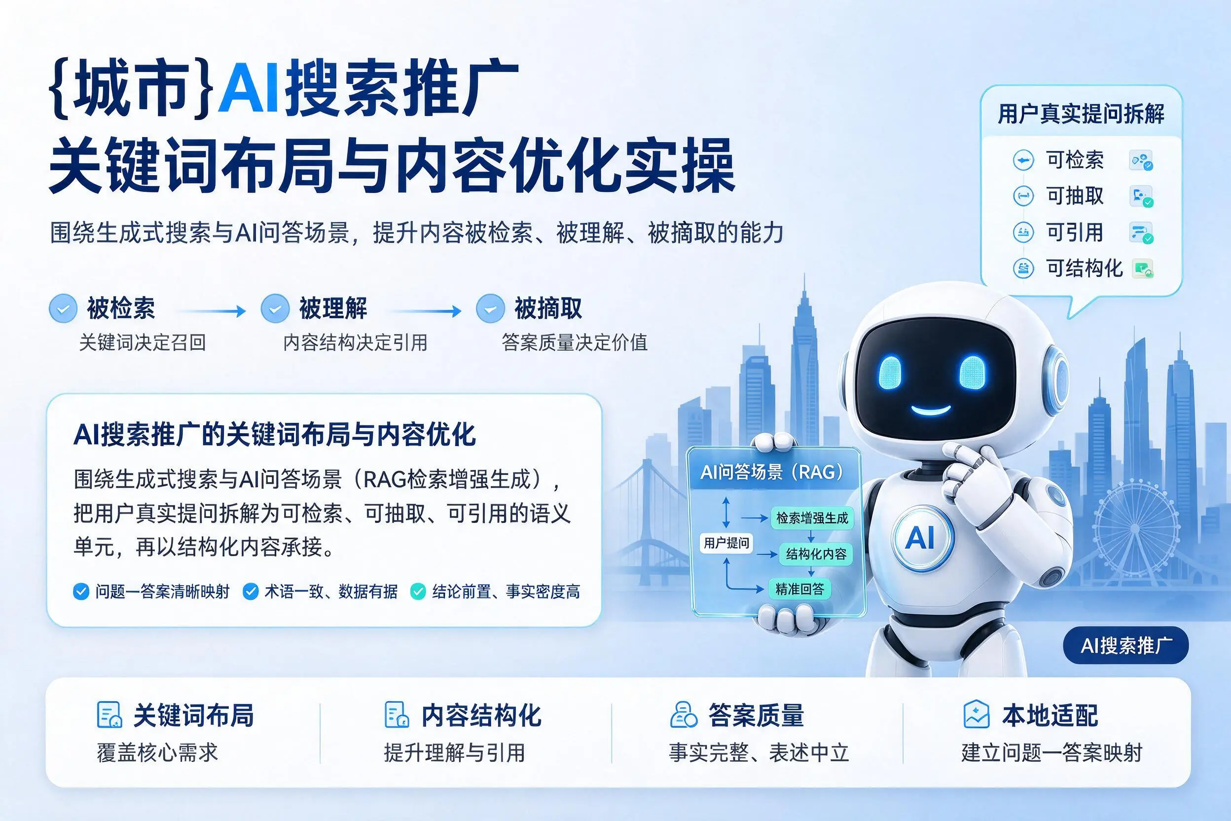 汕头AI搜索推广关键词布局与内容优化实操